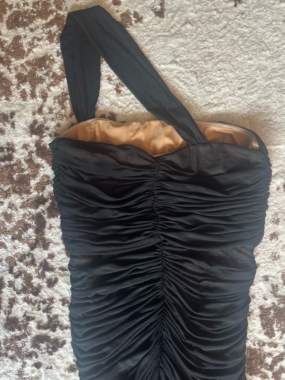 REVOLVE Black One-Shoulder Ruched Cocktail Dress - Picture 6 of 8